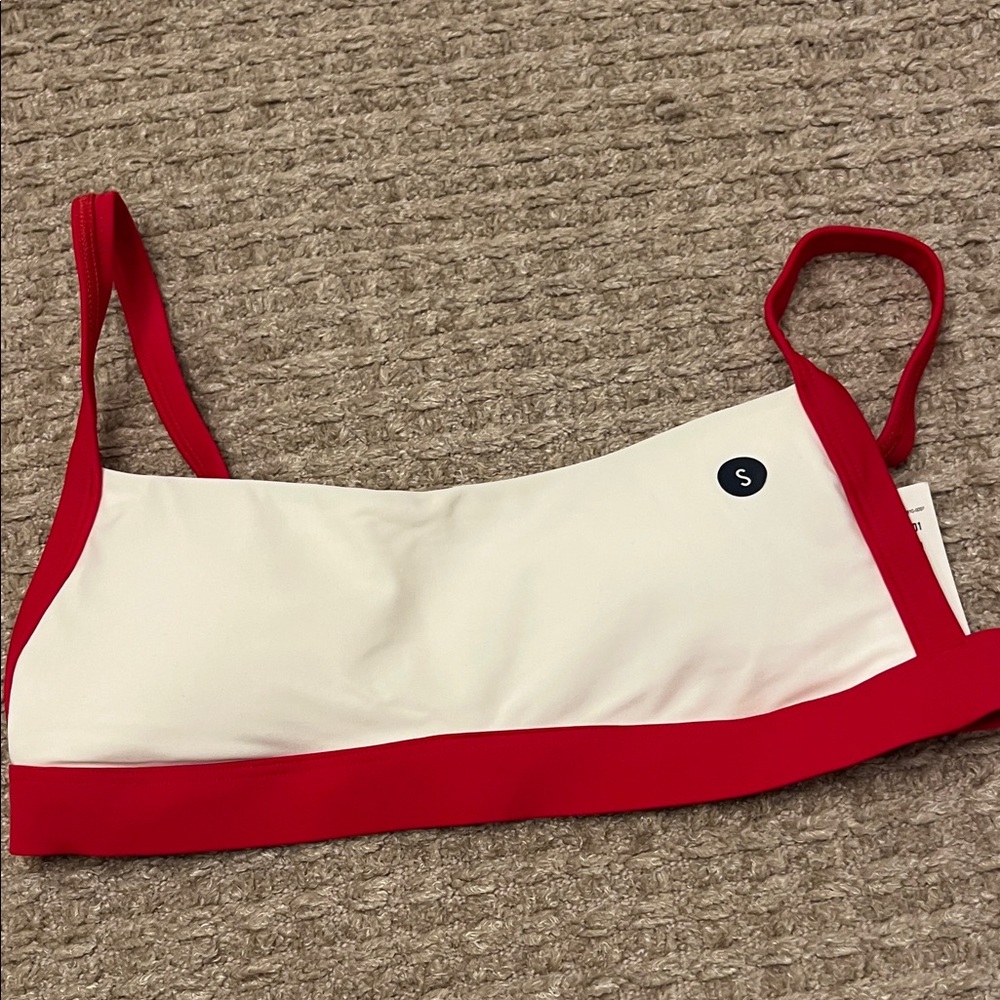 Hollister Red and White Swim Top